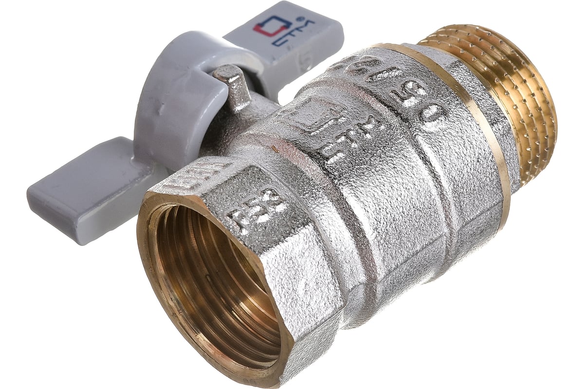 Шаровой кран для воды СТМ СТАНДАРТ 3/4", г/ш, бабочка CWFMB034