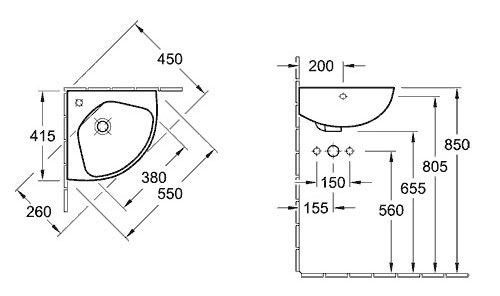 Раковина Villeroy & Boch O.novo 73274001