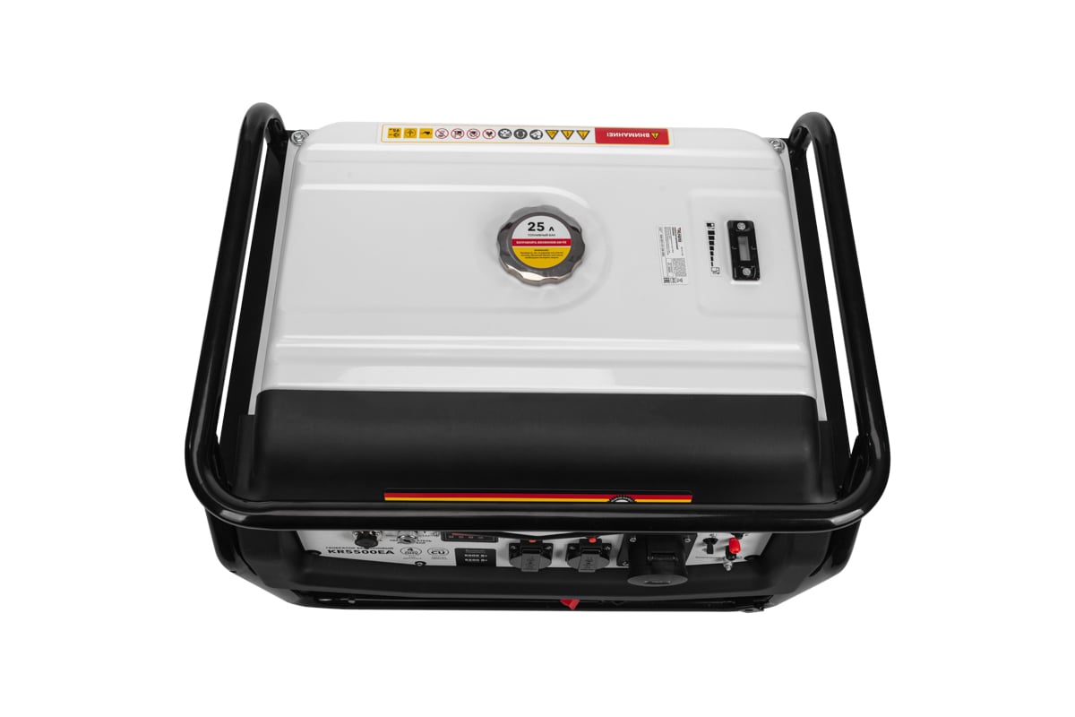 Бензиновый генератор Kranz KR5500EA, 5,5 кВт, 230 В, 25 л, коннектор автоматики, электростартер KR-16-1135