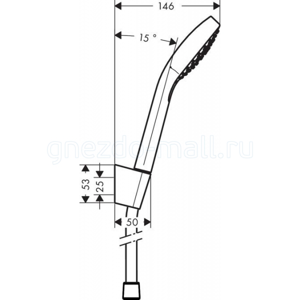 Душевой гарнитур Hansgrohe Croma Select E Vario 26413400 хром/белый