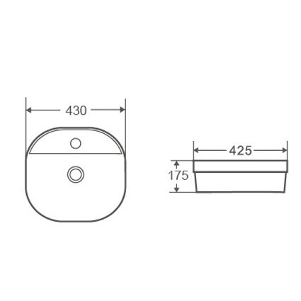 Раковина D&K Quadro DT1510916 43 см