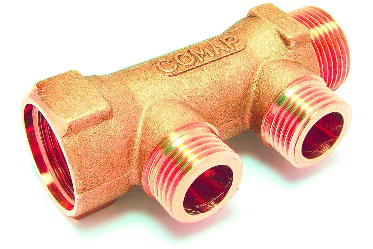 Коллектор COMAP 3/4" НР-ВР, 35 мм, с ниппелями, латунь, In1"-Out1/2 НР-3 9532343