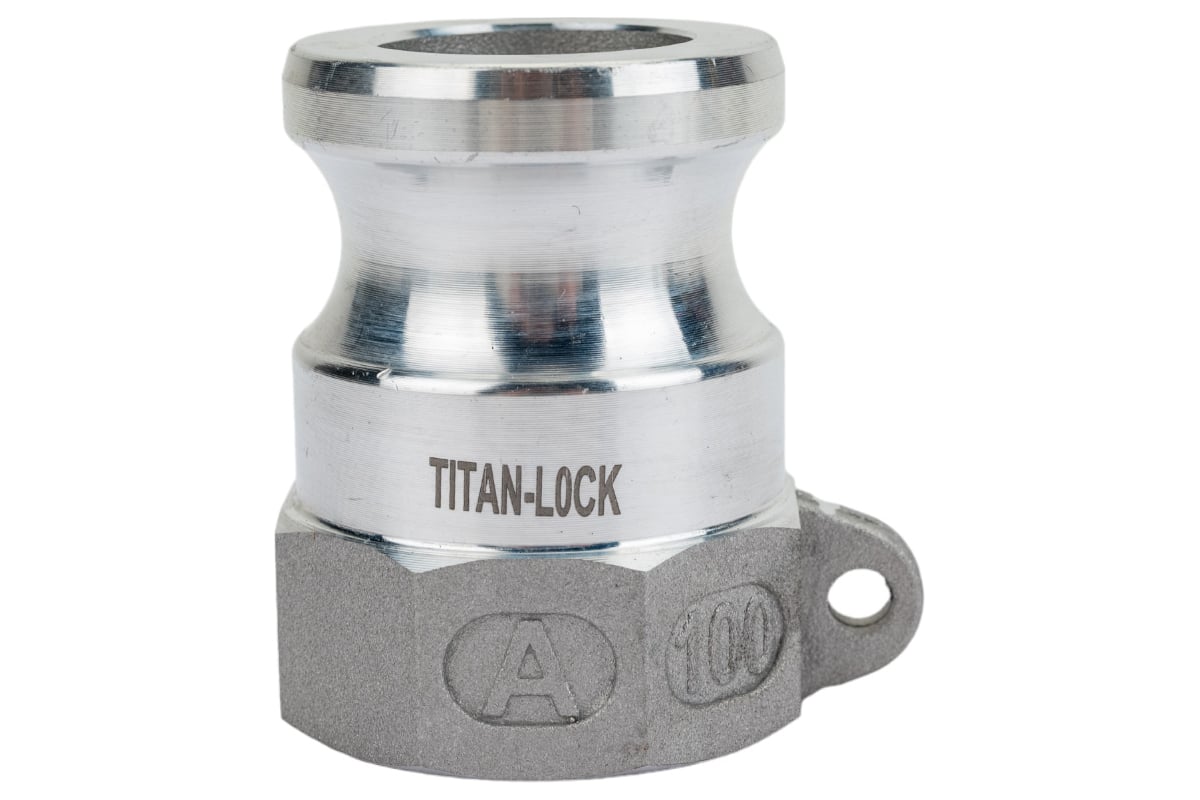 Алюминиевый камлок TITAN LOCK типа А серия EcoLine, ниппель внутр. резьба BSP 1" TL100AAL-EL