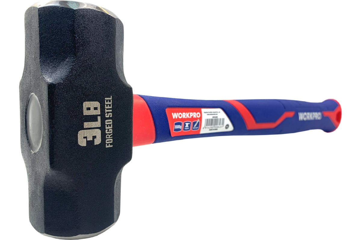 Кувалда WORKPRO с фибергласовой рукояткой, 1500 гр WP241032