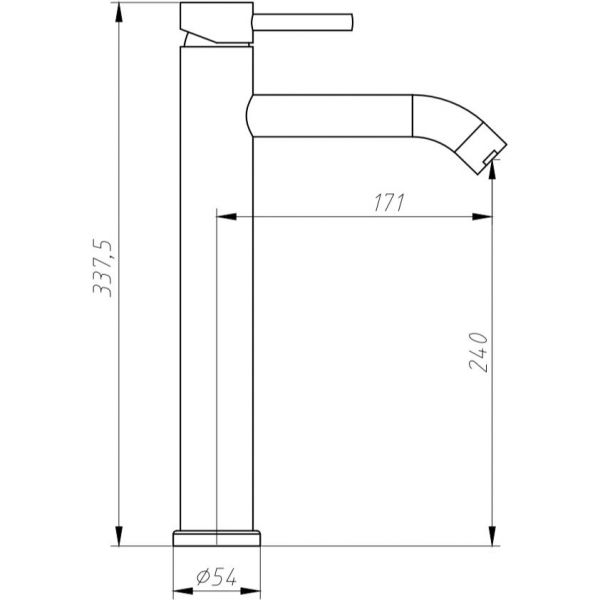 Смеситель для раковины Aquanet Steel AF210-11S сталь