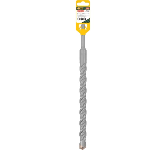 Бур по бетону FIT SDS PLUS, Профи, W-образная вставка, двойная спираль, 22 х 460 мм 32847