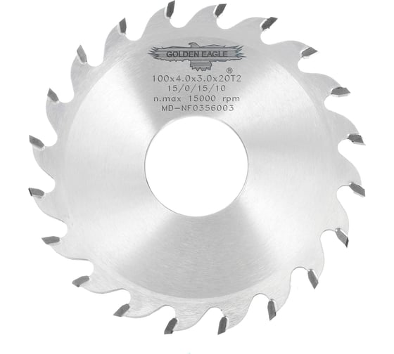 Диск пильный HW пазовый (100x30x4/3 мм; Z20 WZ) Golden Eagle TL00001338