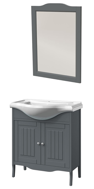 Мебель для ванной Caprigo Genova 80 см, 2 дверцы, графит