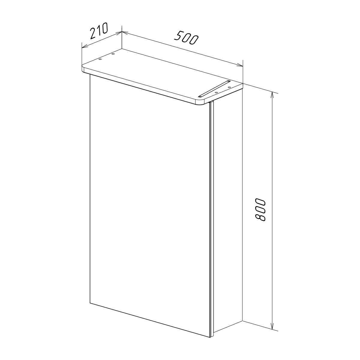 Зеркальный шкаф Lemark Zenon 50x80 LM50ZS-Z с подсветкой, белый глянец