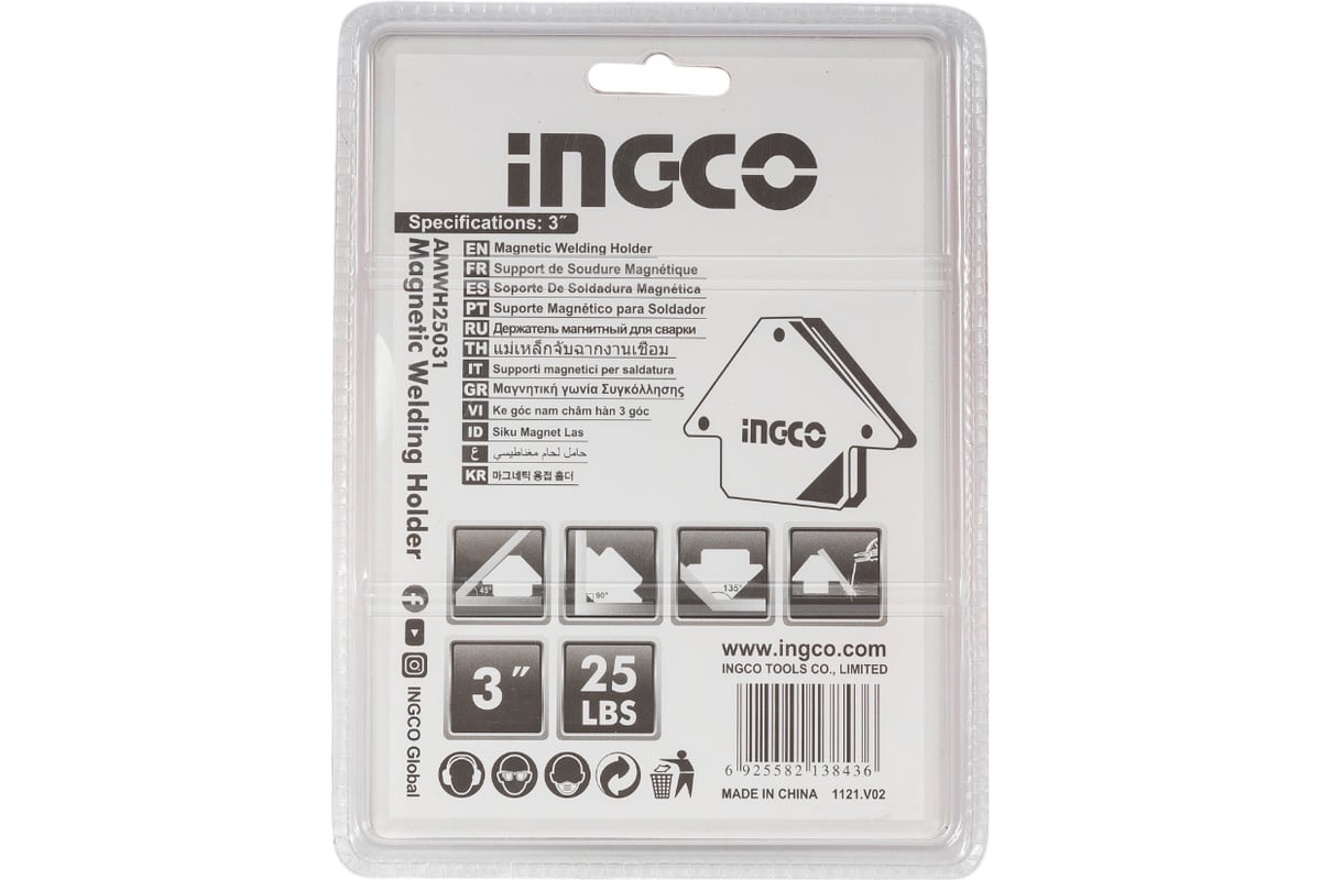 Держатель магнитный для сварки до 6 кг Ingco AMWH25031