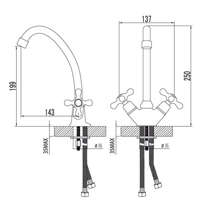 Смеситель для кухни Lemark Standard LM2104C