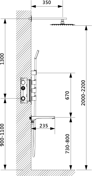 Душевой набор Timo Petruma SX-5049/00SM chrome термостат