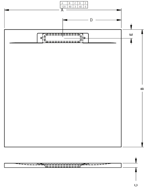 Поддон для душа Riho Isola 120x90 антрацит