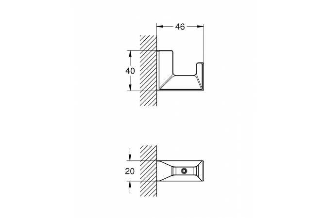 Крючок Grohe Selection Cube 40782000