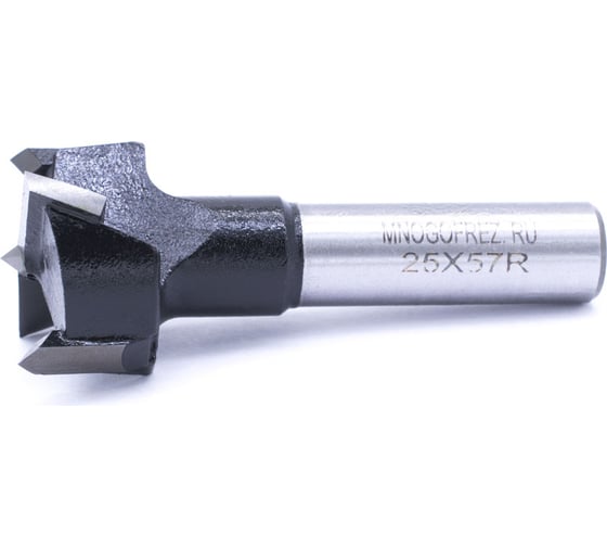 Сверло чашечное четырехзаходное по дереву FT120112R (25х57 мм; хв-к 10 мм; правое вращение) МНОГОФРЕЗ 6601