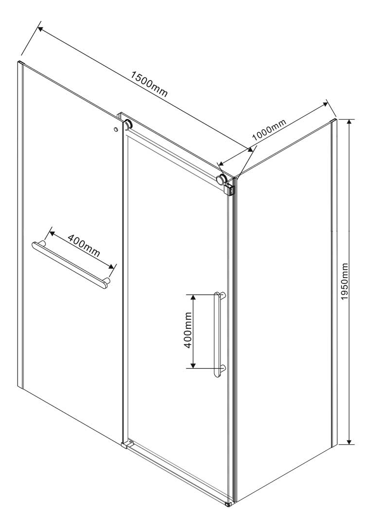 Душевой уголок Vincea Como Soft VSR-1CS1015CLB 150x100 черный, прозрачный