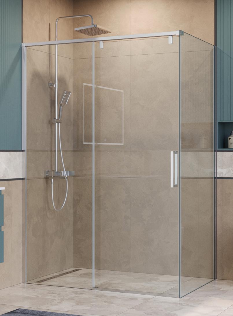 Душевой уголок BelBagno SOFT_CLOSE-1-AH-1-140/100-C-Cr 140x100 прозрачный, хром Душевой уголок BelBagno SOFT_CLOSE-1-AH-1-140/100-C-Cr 140x100 прозрачный, хром