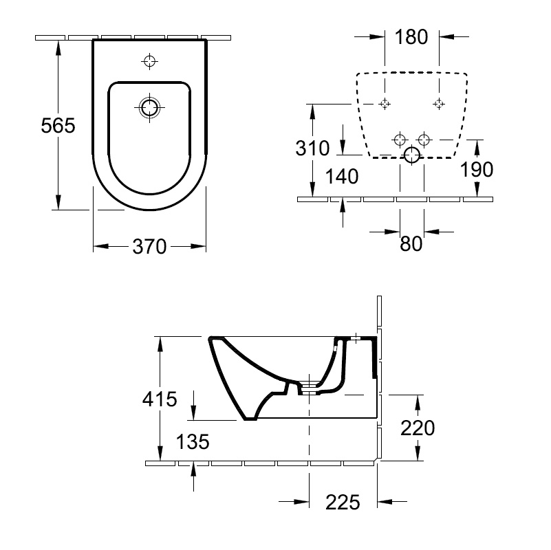 Подвесное биде Villeroy&Boch Subway 2.0 54000001