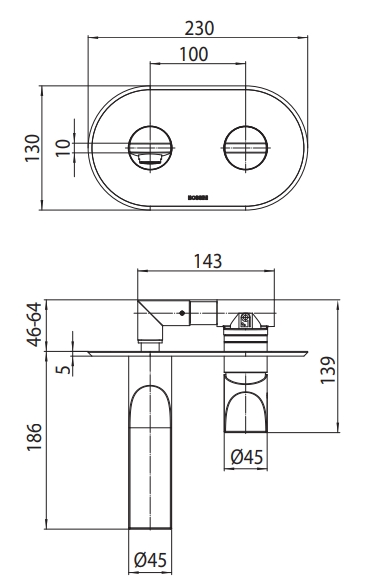 Смеситель для раковины Bossini Apice Z00549.030 хром