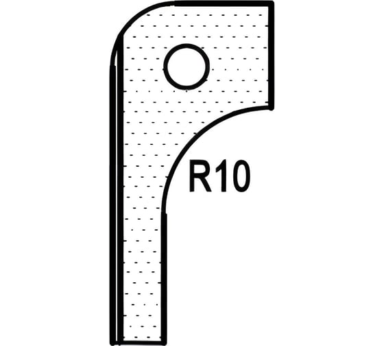 Нож радиусный T20312 R10 для 1473222212 ROTIS 744.T20312