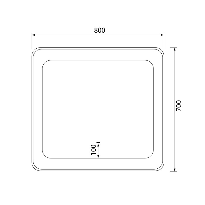 Зеркало Iddis Esper 80x70 см с подсветкой ESP8000i98