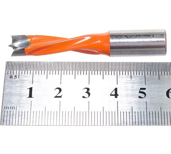 Сверло присадочное усиленное "глухое" (8x57.5 мм; S=10x20 мм; LH) ROTIS 412.0857L