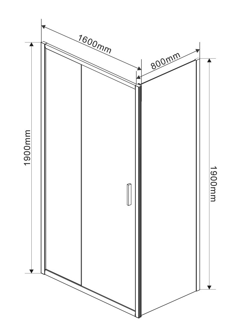 Душевой уголок Vincea Garda VSR-1G8016CL 160x80 хром, прозрачный