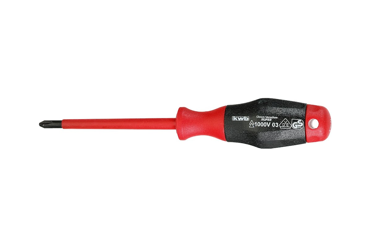 Крестовидная отвертка с изоляцией PH1X80 KWB 652-012