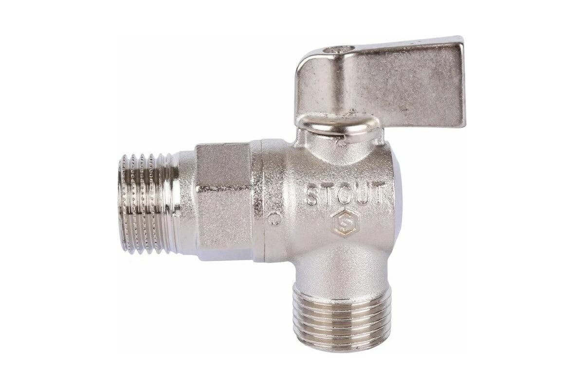 Угловой шаровой кран для бытовой техники STOUT SVB-0059-001212 1/2 RG008UJRB8RMR8