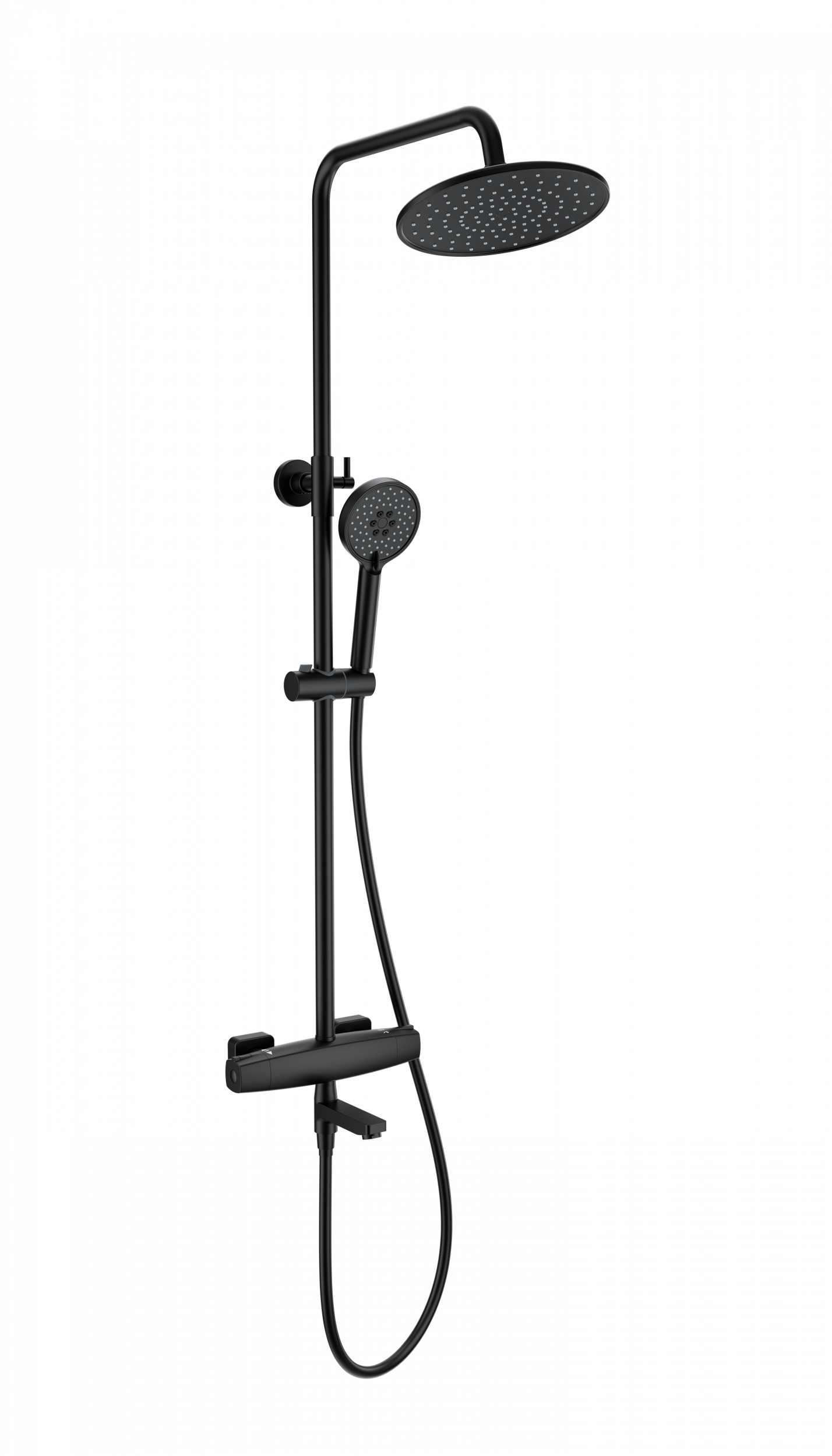 Душевая стойка Wonzon&Woghand Neo WW-B3035-A3-MB термостат, черный матовый