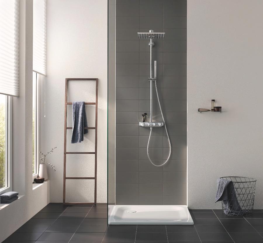 Душевая стойка Grohe Euphoria SmartControl System 310 Cube Duo 26508000 с термостатом