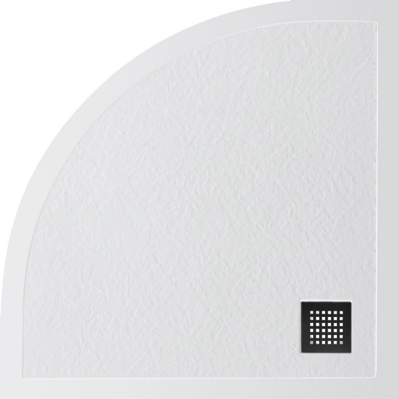 Поддон для душа BelBagno TRAY-MR-UNO-R-80-550-35-W-NO 80x80 белый, накладка черный