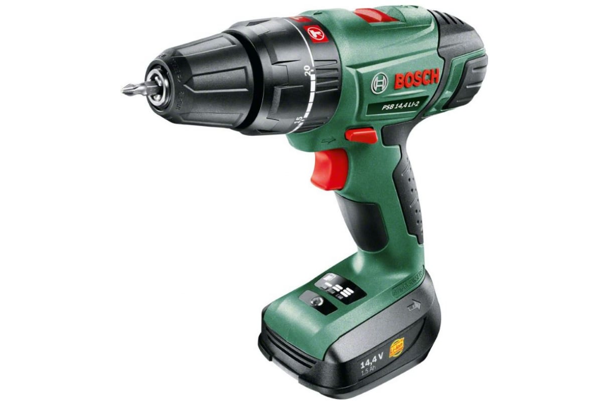 Аккумуляторная ударная дрель-шуруповерт Bosch PSB 14,4 LI-2 0.603.982.420