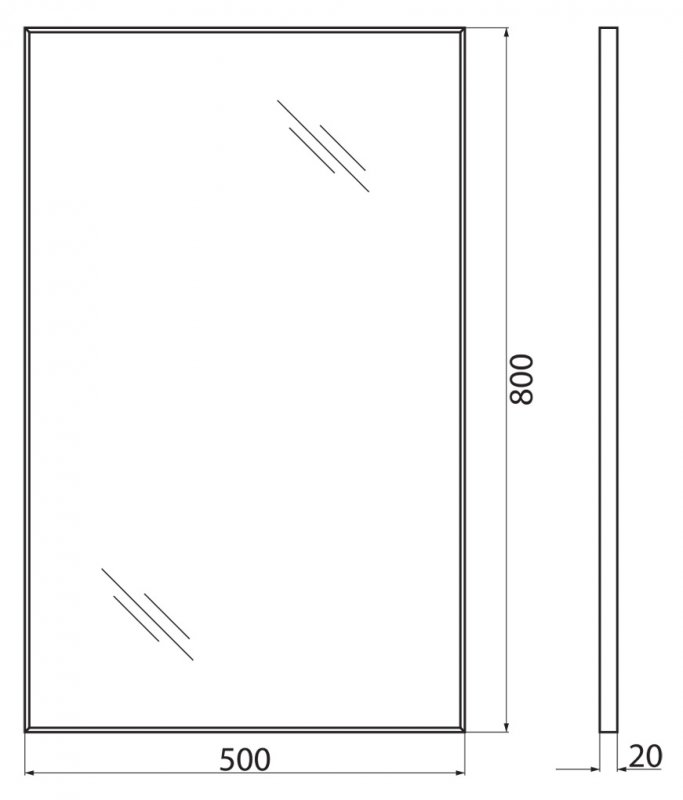 Зеркало BelBagno SPC-AL-500-800 50x80 см хром