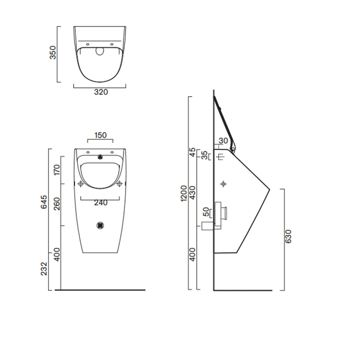 Писсуар Catalano Comfort 0932641001 белый глянец