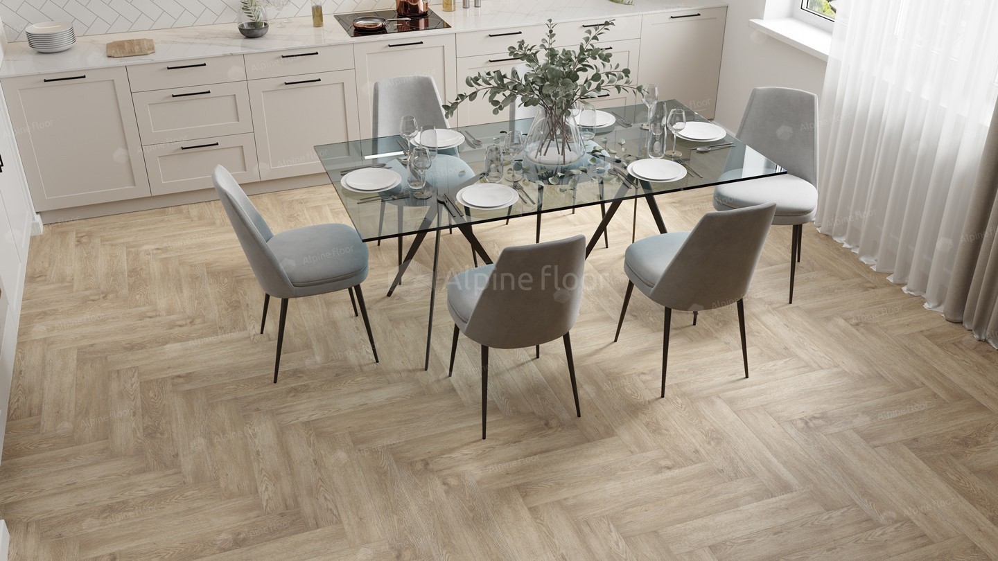 SPC ламинат Alpine Floor Parquet LVT Дуб Ваниль Селект 590x118x2,5 мм, ECO 16-3