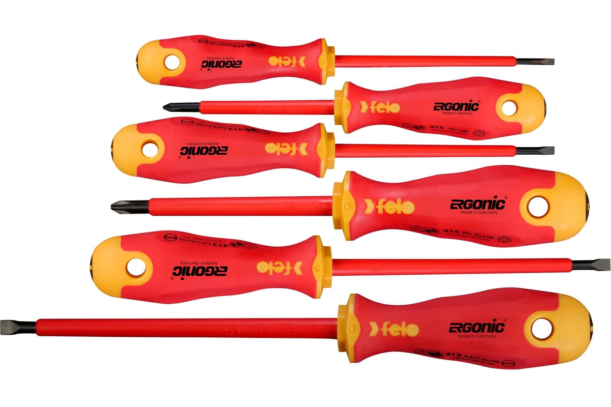 Набор диэлектрических отверток 6 шт. Felo Ergonic 41396198