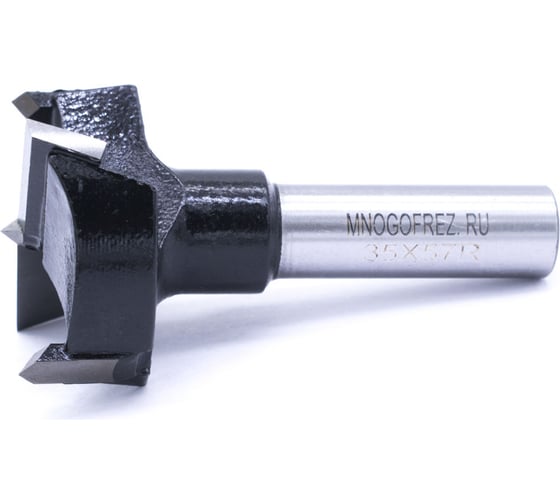 Сверло чашечное четырехзаходное по дереву FT120119R (35х57 мм; хв-к 10 мм; правое вращение) МНОГОФРЕЗ 6608