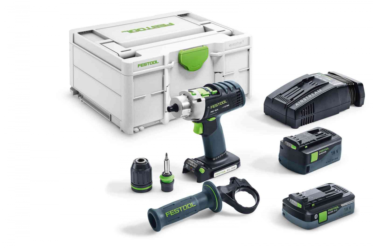 Ударная аккумуляторная дрель-шуруповерт Festool PDC 18/4 5,2/4,0-Plus-SCA 576472