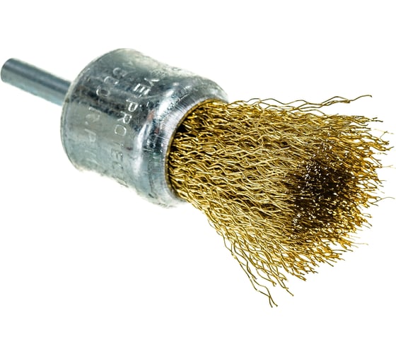 Кордщетка венчик Flex 207-210 (25 мм; d6; латунированная волнистая проволока) Hammer 62125