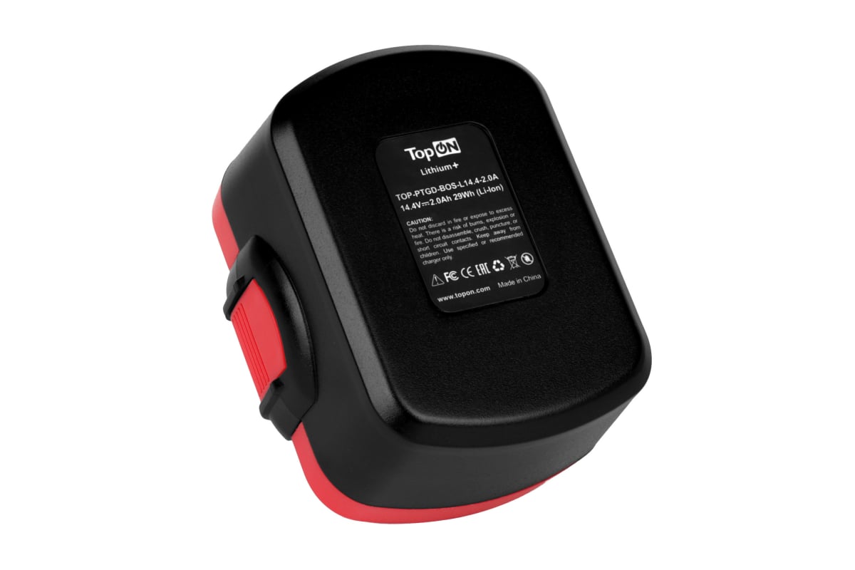 Аккумулятор для электроинструмента Bosch (Li-Ion, 14.4В, 2Ач) Topon PN: 2 607 335 528 TOP-PTGD-BOS-L14.4-2.0A