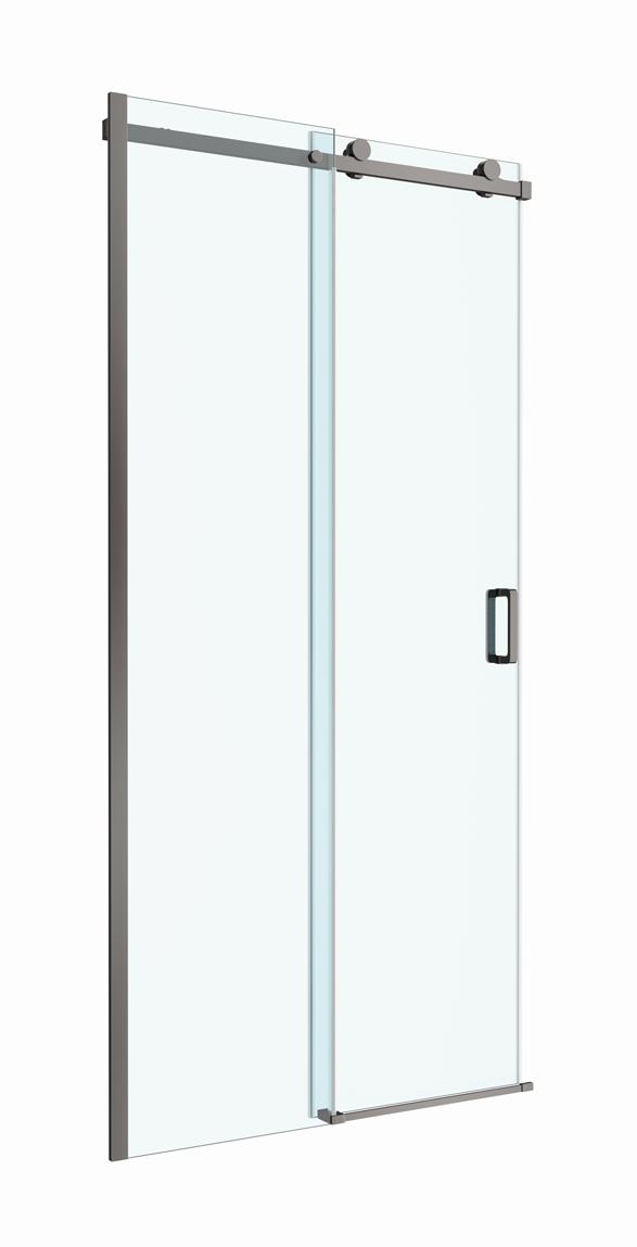 Душевая дверь BelBagno SOFT_CLOSE-2-BF-1-100-C-GM 100x200 прозрачная, оружейная сталь