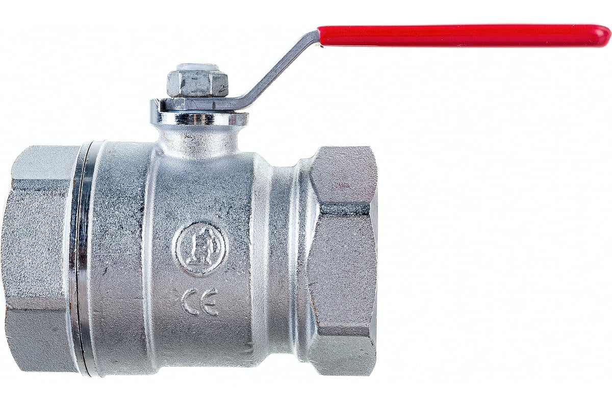 Шаровой кран Giacomini R250D 1 1/4", внутренняя/внутренняя, ручка-рычаг красный, хромированный R250X006