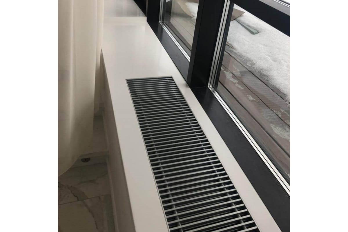 Встраиваемый внутрипольный конвектор Techno Power с решеткой KVZ 150-65-1200 RH07000031