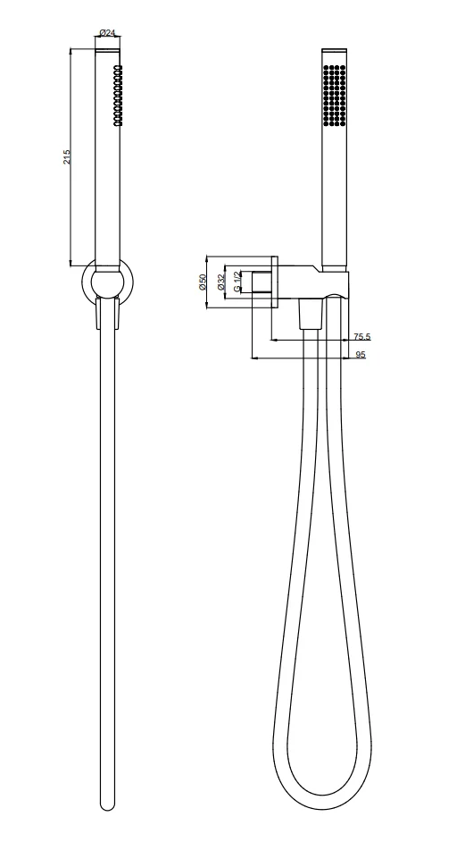 Душевой гарнитур AQUAme AQM8712GM оружейный металл