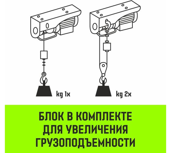 Мини таль электрическая комбинированная HITCH РА500 250/500кг 12/6м 220В SZ086108