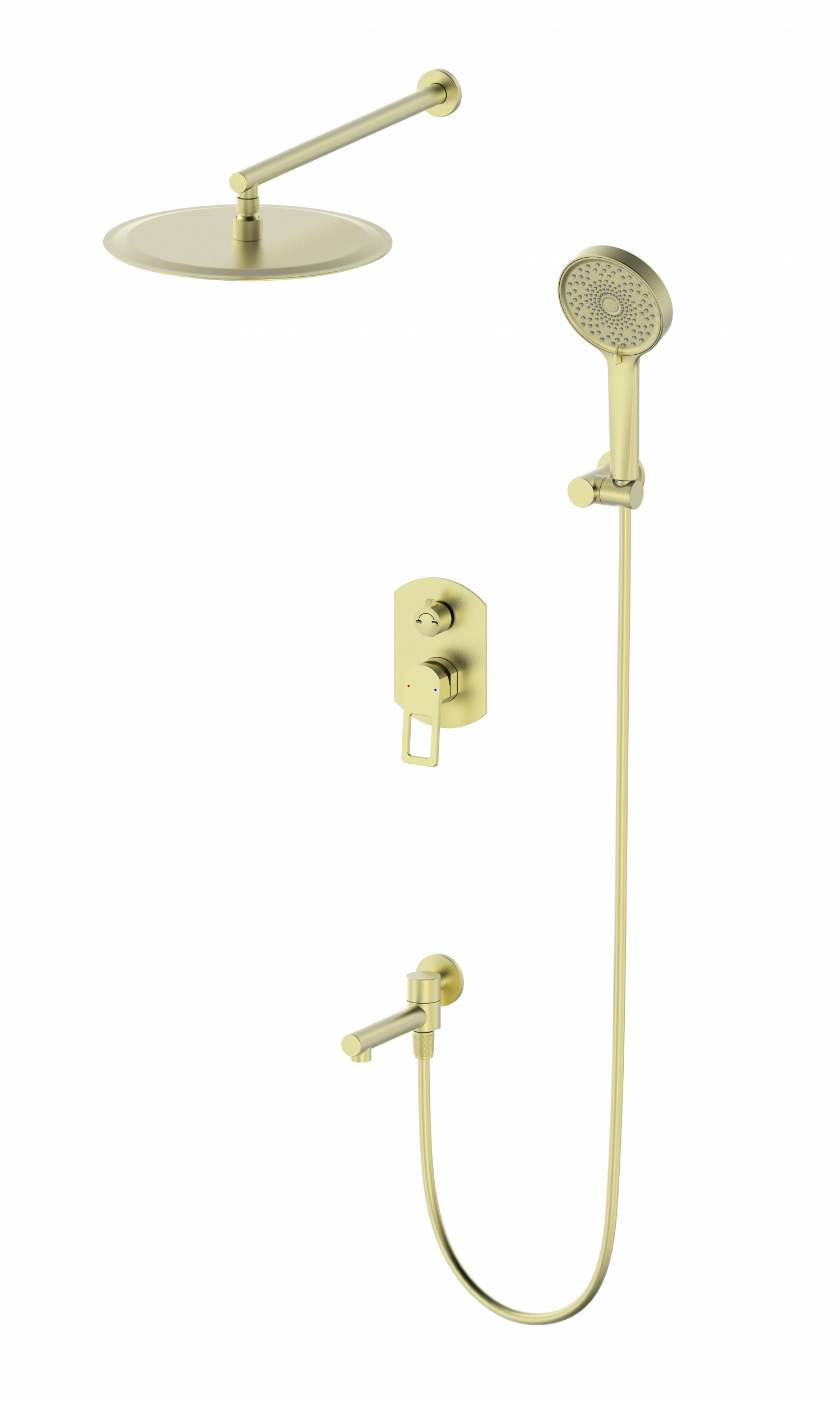 Душевой набор Wonzon&Woghand Frame WW-88939010-BG брашированное золото