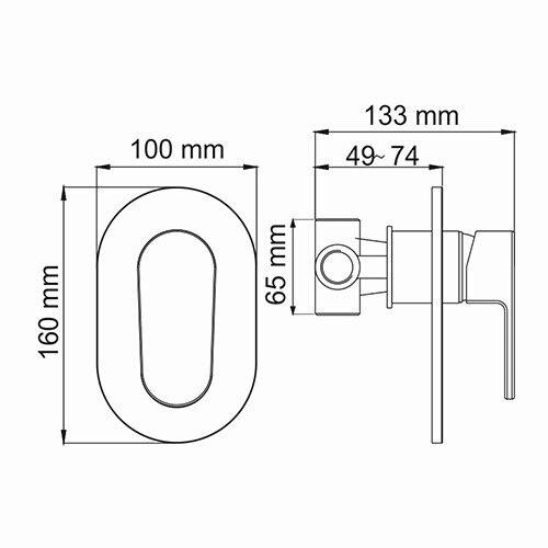 Смеситель для биде WasserKRAFT Donau A11056 со шлангом 100 см, хром