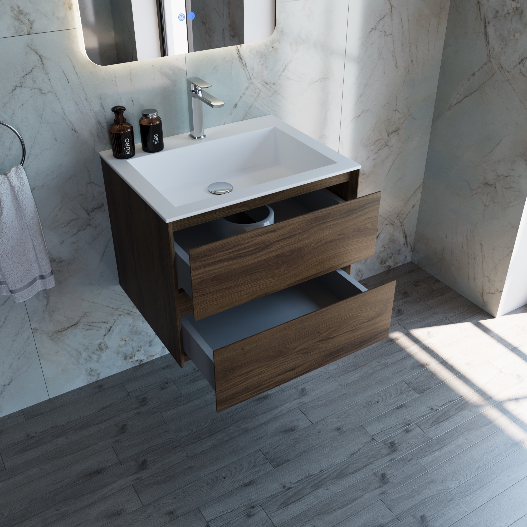 Тумба с раковиной Vincea Luka new 60 см