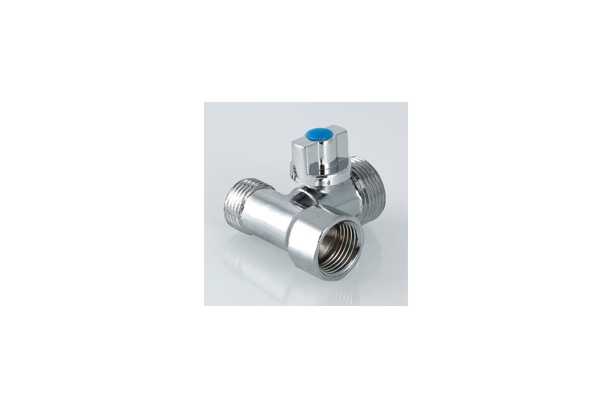 Шаровой кран для подключения сантехнических приборов 1/2х3/4х1/2 Valtec VT.256.N.04